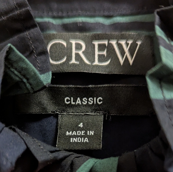 J.Crew Ruffleneck in Black Watch Tartan with Jewel Buttons - Picture 3 of 4